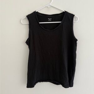 Madewell Black Cotton Muscle Tank Small